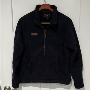 NWOT Obermeyer Men's Black Fleece Quarter Zip-Up Sz M